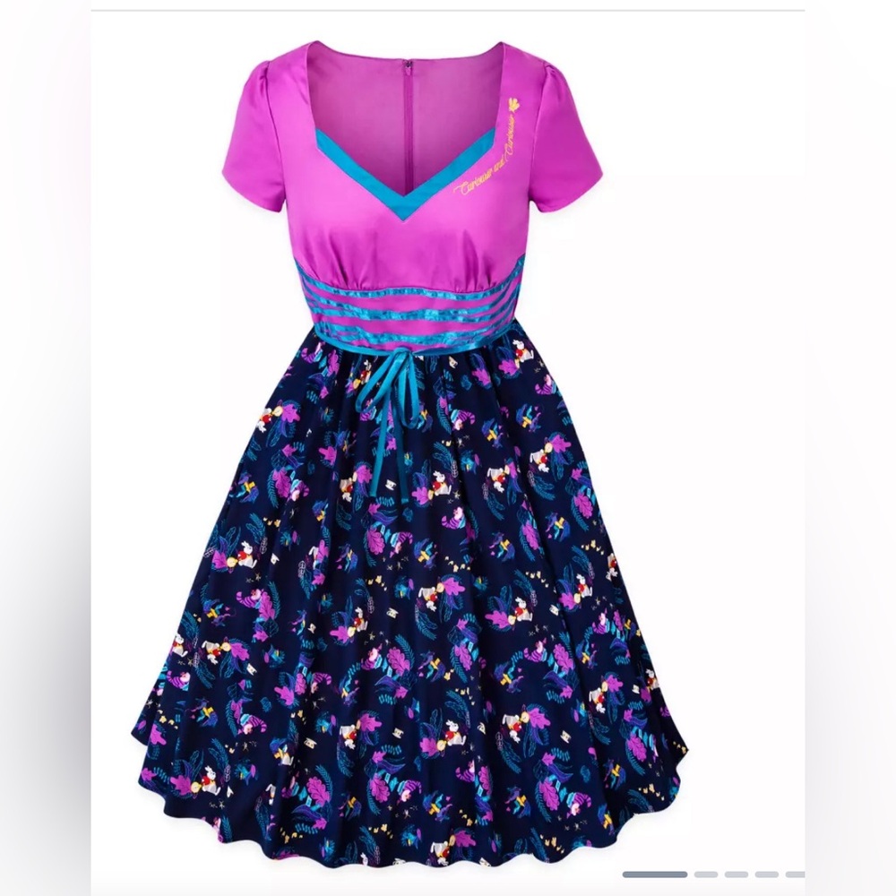 Purple and Blue Floral Dress